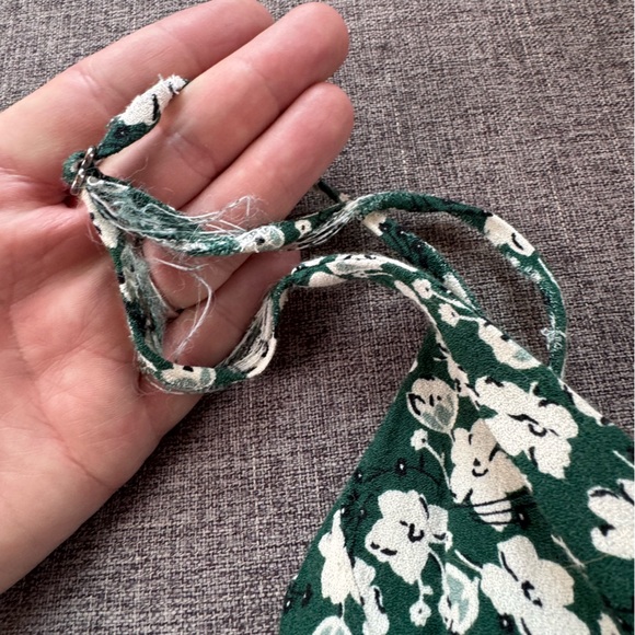 Reformation Marlowe Mini Dress in Green Floral Print - Picture 4 of 7